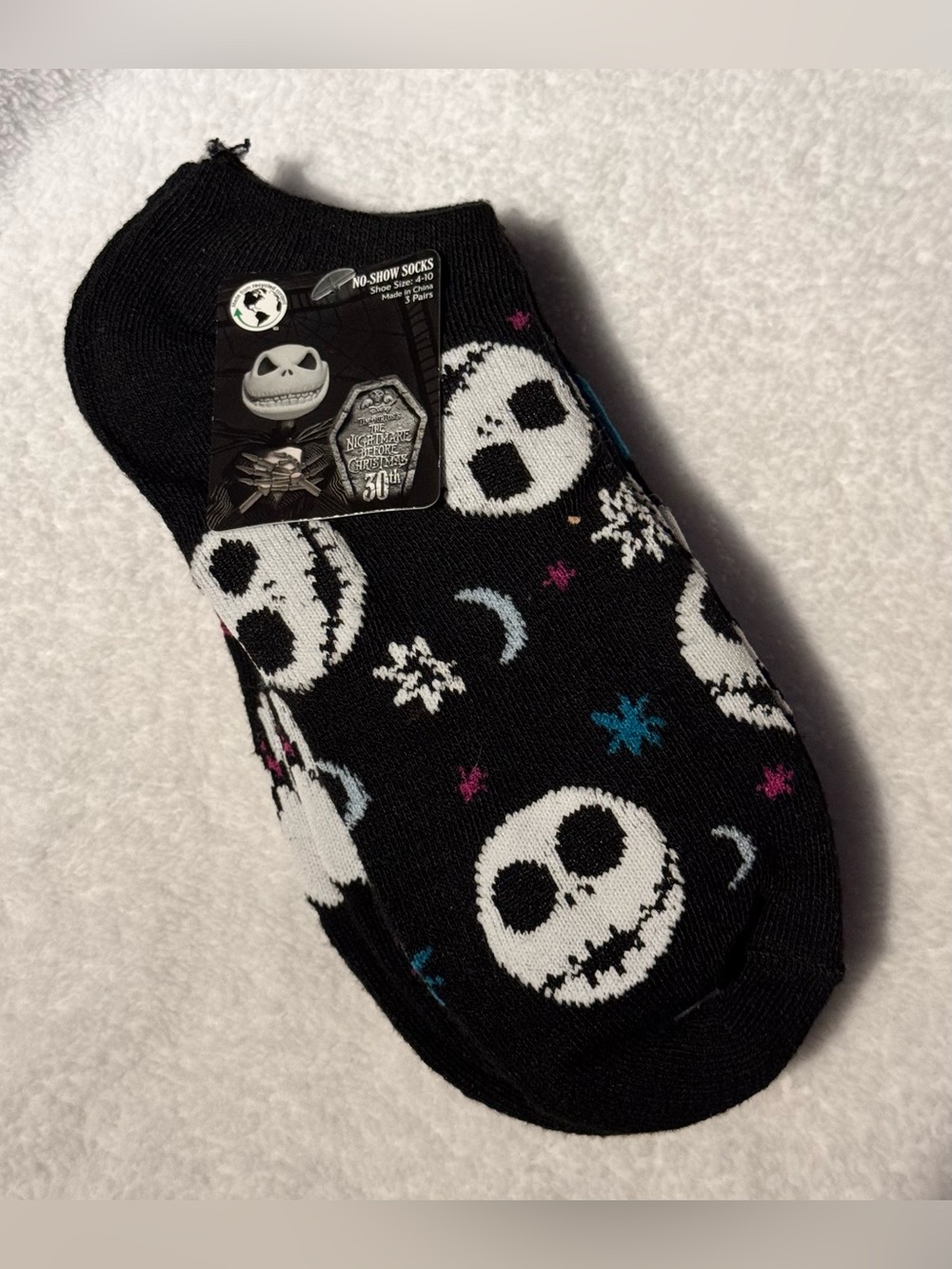 Disney Nightmare Before Christmas No Show Socks 3 Pack